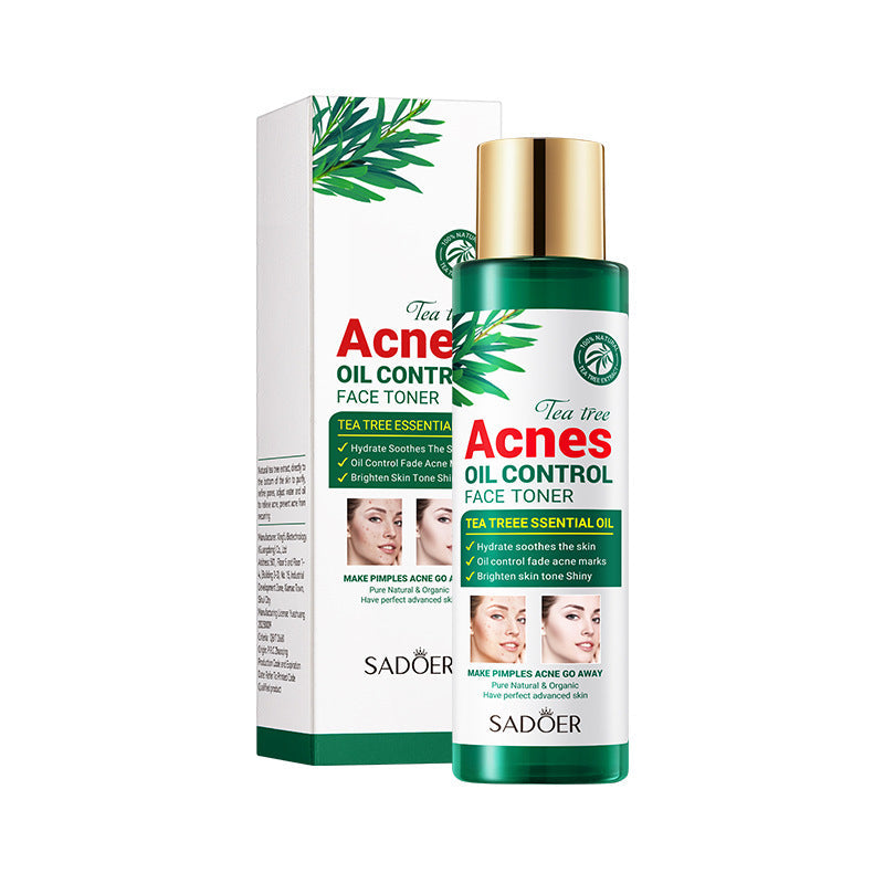 Cross-border in-stock tea tree oil-control skincare products, SADOER acne treatment essence, lotion gel, cream, direct export factory sales